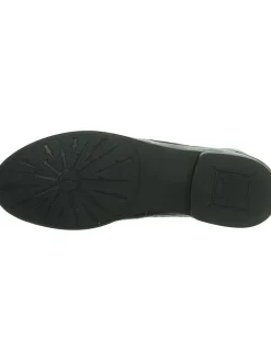 Leder-Schnürschuhe in Schwarz