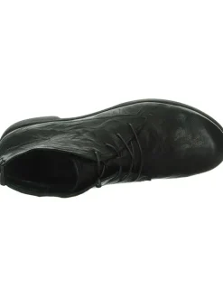 Leder-Schnürschuhe in Schwarz