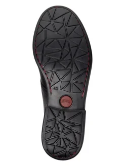 Leder-Schnürschuhe in Schwarz