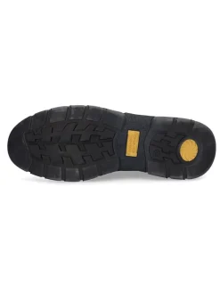 Leder-Schnürschuhe in Schwarz