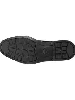 Leder-Schnürschuhe in Schwarz