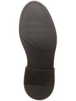 Leder-Schnürschuhe in Schwarz