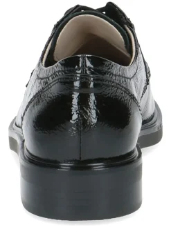 Leder-Schnürschuhe in Schwarz