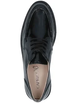 Leder-Schnürschuhe in Schwarz