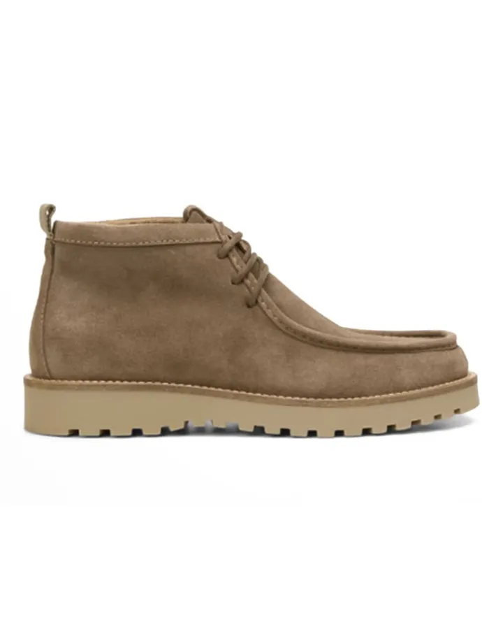 Leder-Schnürschuhe "Jack" in Beige