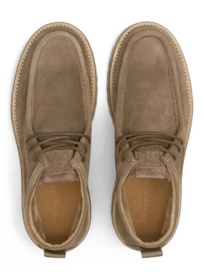 Leder-Schnürschuhe "Jack" in Beige