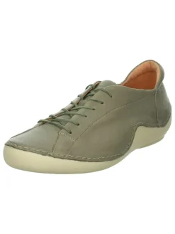 Leder-Schnürschuhe "Kapsl" in Khaki