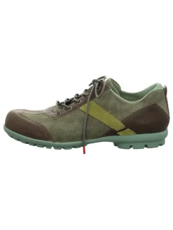 Leder-Schnürschuhe "Kong" in Khaki