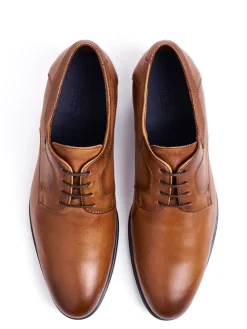 Leder-Schnürschuhe "Lador" in Hellbraun