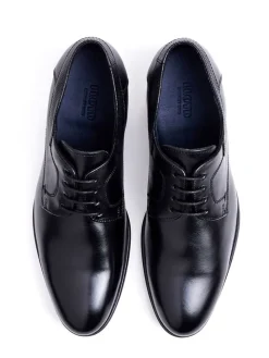 Leder-Schnürschuhe "Lador" in Schwarz