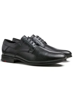 Leder-Schnürschuhe "Levin" in Schwarz