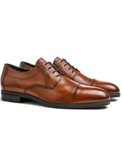 Leder-Schnürschuhe "Lias" in Hellbraun