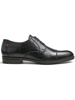 Leder-Schnürschuhe "Lias" in Schwarz