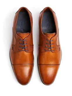 Leder-Schnürschuhe "Orwin" in Hellbraun