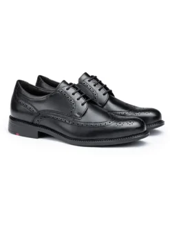 Leder-Schnürschuhe "Tampico" in Schwarz