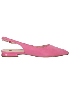 Leder-Slingballerinas in Rosa