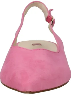 Leder-Slingballerinas in Rosa