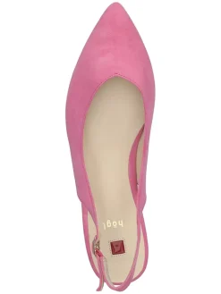 Leder-Slingballerinas in Rosa