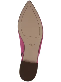 Leder-Slingballerinas in Rosa