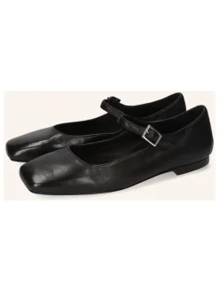 Leder-Slingballerinas "Livia" in Schwarz