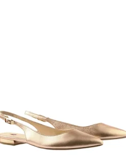 Leder-Slingballerinas "Mona" in Gold