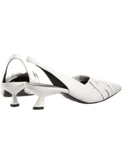 Leder-Slingpumps "Estelle" in Weiß