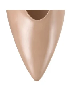 Leder-Slingpumps in Beige