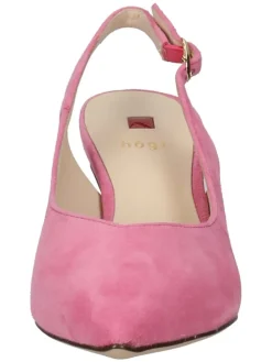 Leder-Slingpumps in Pink