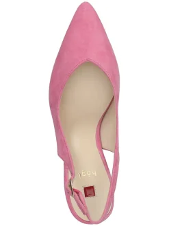 Leder-Slingpumps in Pink