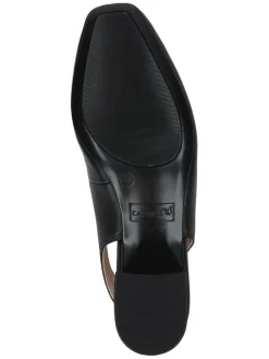 Leder-Slingpumps in Schwarz