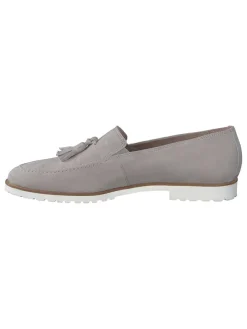 Leder-Slipper in Grau