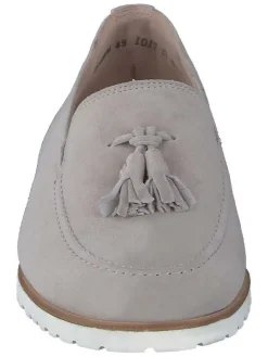 Leder-Slipper in Grau