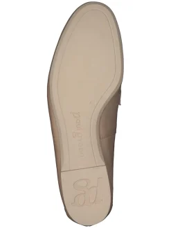 Leder-Slipper in Hellbraun