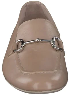 Leder-Slipper in Hellbraun