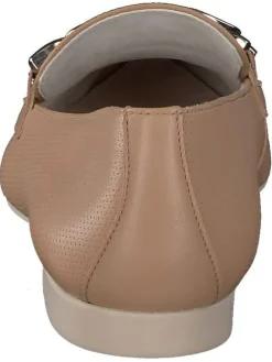 Leder-Slipper in Hellbraun