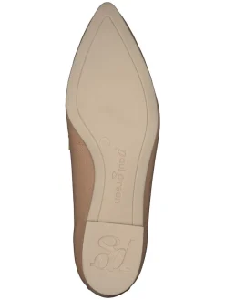 Leder-Slipper in Hellbraun