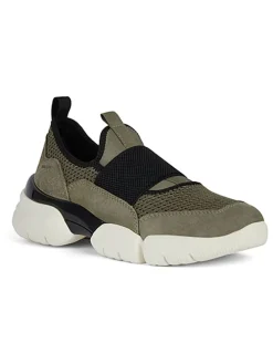 Leder-Slipper "Adacter" in Khaki/ Schwarz