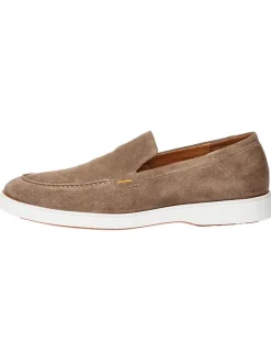 Leder-Slipper "Hunter" in Hellbraun