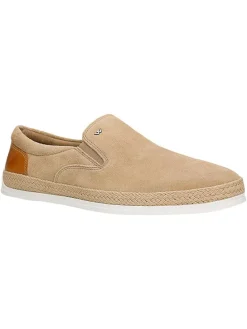Leder-Slipper in Beige