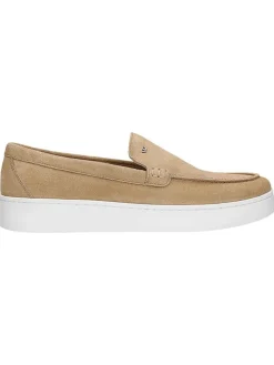 Leder-Slipper in Beige