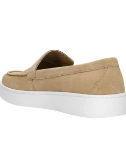 Leder-Slipper in Beige