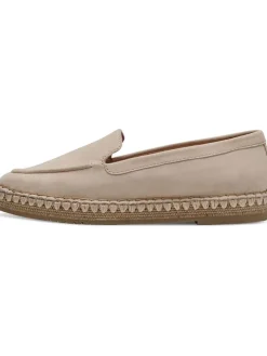 Leder-Slipper in Beige
