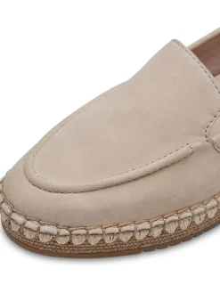 Leder-Slipper in Beige