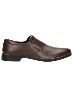 Leder-Slipper in Braun