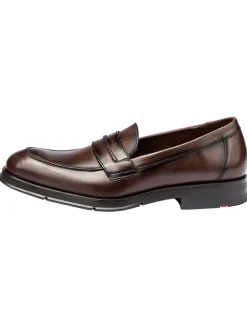 Leder-Slipper in Braun