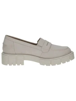 Leder-Slipper in Creme