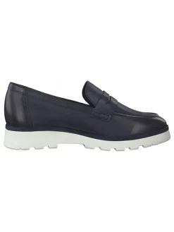 Leder-Slipper in Dunkelblau