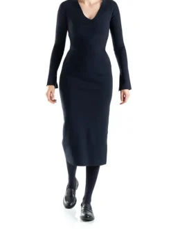 Leder-Slipper in Dunkelblau