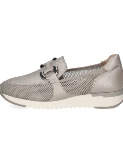 Leder-Slipper in Grau
