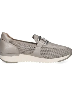 Leder-Slipper in Grau